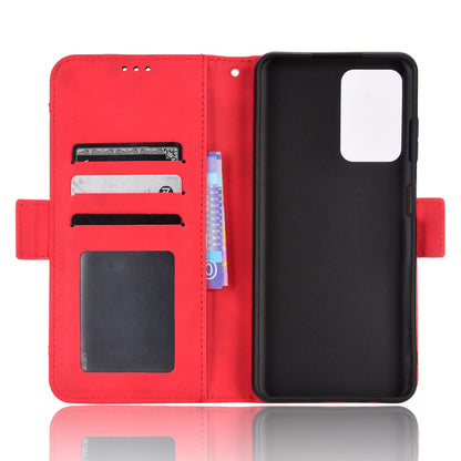 For ZTE Blade A72/V40 Vita Multiple Card Slots PU Leather Stand Case Drop-proof Wallet Phone Cover