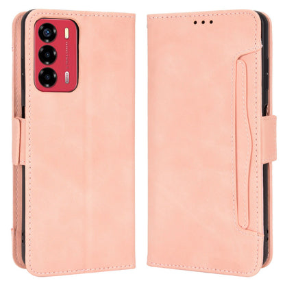 For ZTE Blade A72/V40 Vita Multiple Card Slots PU Leather Stand Case Drop-proof Wallet Phone Cover