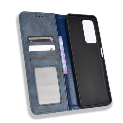 For ZTE Blade A72/V40 Vita Mosaic Imprinted Retro Leather Stand Case Magnetic Closure Wallet Phone Cover