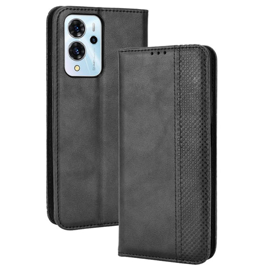 For ZTE Blade V40 Pro Mosaic Imprinted Wallet Phone Case Retro Texture PU Leather Stand Hidden Magnet Folio Book Cover