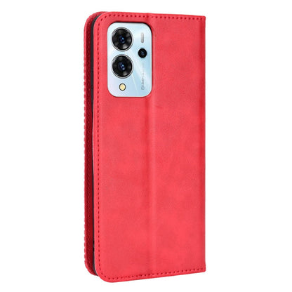 For ZTE Blade V40 Pro Mosaic Imprinted Wallet Phone Case Retro Texture PU Leather Stand Hidden Magnet Folio Book Cover