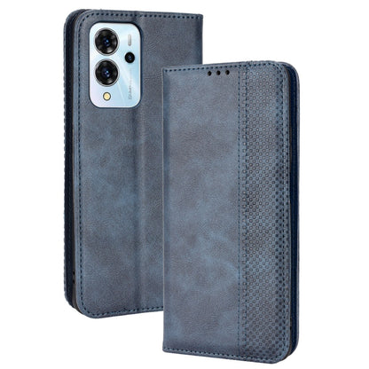 For ZTE Blade V40 Pro Mosaic Imprinted Wallet Phone Case Retro Texture PU Leather Stand Hidden Magnet Folio Book Cover