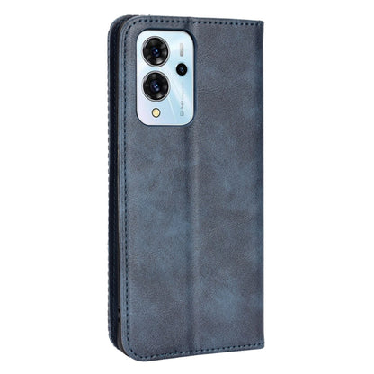 For ZTE Blade V40 Pro Mosaic Imprinted Wallet Phone Case Retro Texture PU Leather Stand Hidden Magnet Folio Book Cover