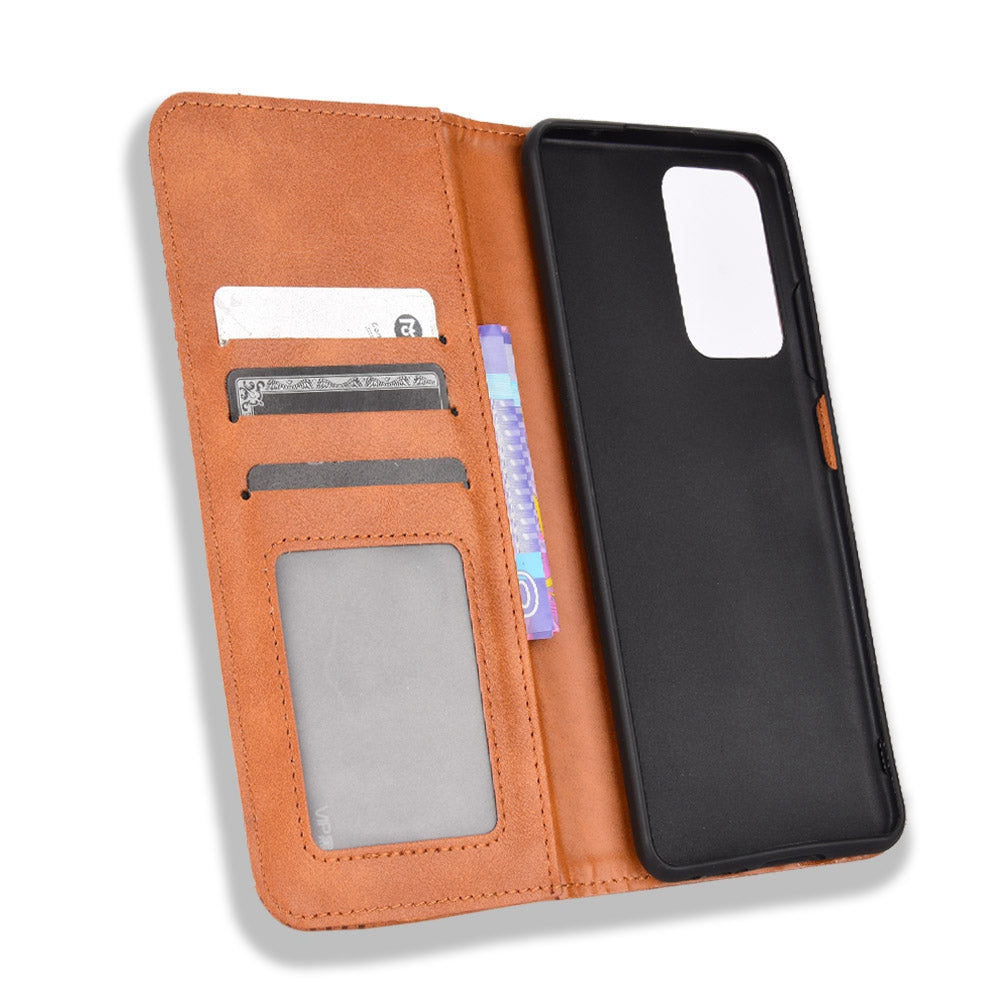 For ZTE Blade V40 Pro Mosaic Imprinted Wallet Phone Case Retro Texture PU Leather Stand Hidden Magnet Folio Book Cover