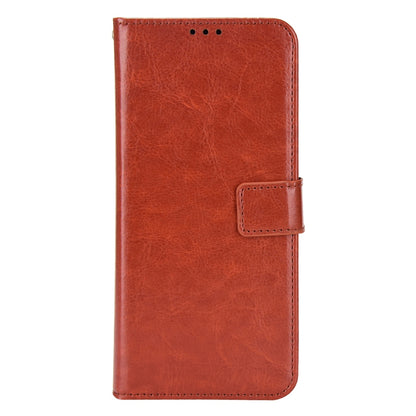 For ZTE Blade V40 Pro Leather Wallet Magnetic Case Crazy Horse Texture Viewing Stand Folio Book Cover with Wrist Strap