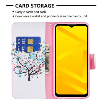 For ZTE Blade A71 BF Pattern Printing Leather Series-1 Wallet Stand Phone Case with Magnetic Clasp Closure