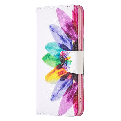 For ZTE Blade A71 BF Pattern Printing Leather Series-1 Wallet Stand Phone Case with Magnetic Clasp Closure