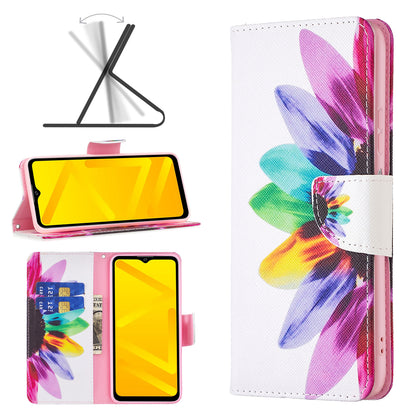 For ZTE Blade A71 BF Pattern Printing Leather Series-1 Wallet Stand Phone Case with Magnetic Clasp Closure