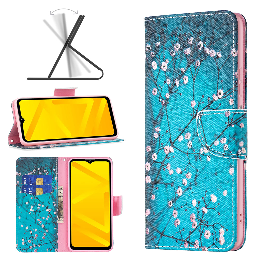 For ZTE Blade A71 BF Pattern Printing Leather Series-1 Wallet Stand Phone Case with Magnetic Clasp Closure