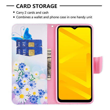 For ZTE Blade A71 BF Pattern Printing Leather Series-1 Wallet Stand Phone Case with Magnetic Clasp Closure