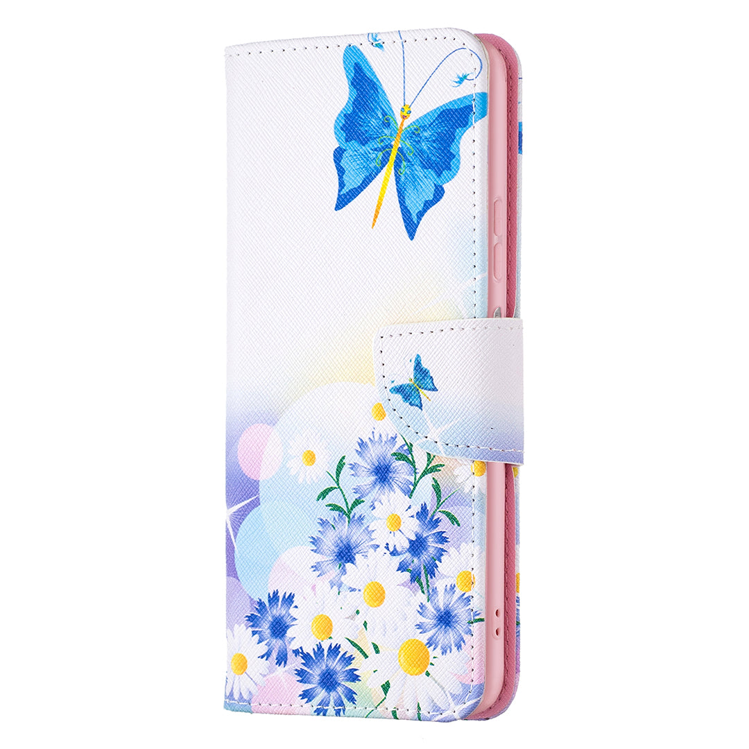 For ZTE Blade A71 BF Pattern Printing Leather Series-1 Wallet Stand Phone Case with Magnetic Clasp Closure