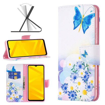 For ZTE Blade A71 BF Pattern Printing Leather Series-1 Wallet Stand Phone Case with Magnetic Clasp Closure