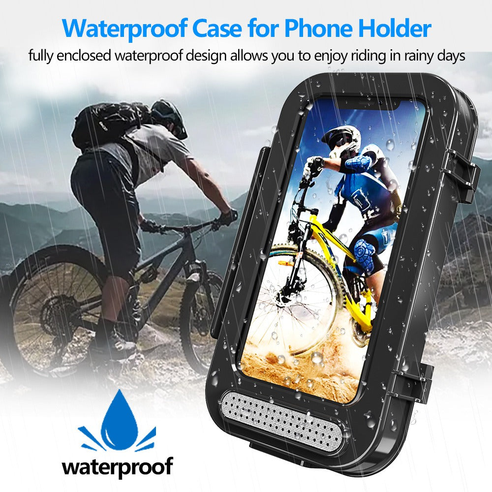 F81 Waterproof Bicycle Touch Screen Phone Holder Motorcycle Handlebar Phone Bracket