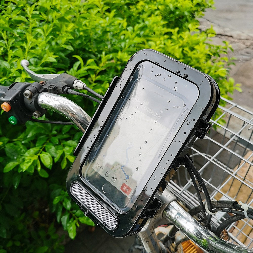 F81 Waterproof Bicycle Touch Screen Phone Holder Motorcycle Handlebar Phone Bracket