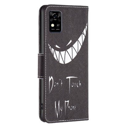 For ZTE Blade A31 BF Pattern Printing Leather Series-1 Beautiful Patterned Phone Case with Adjustable Stand Folio Flip Wallet