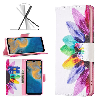 For ZTE Blade A31 BF Pattern Printing Leather Series-1 Beautiful Patterned Phone Case with Adjustable Stand Folio Flip Wallet