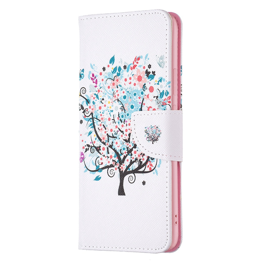 For ZTE Blade A31 BF Pattern Printing Leather Series-1 Beautiful Patterned Phone Case with Adjustable Stand Folio Flip Wallet