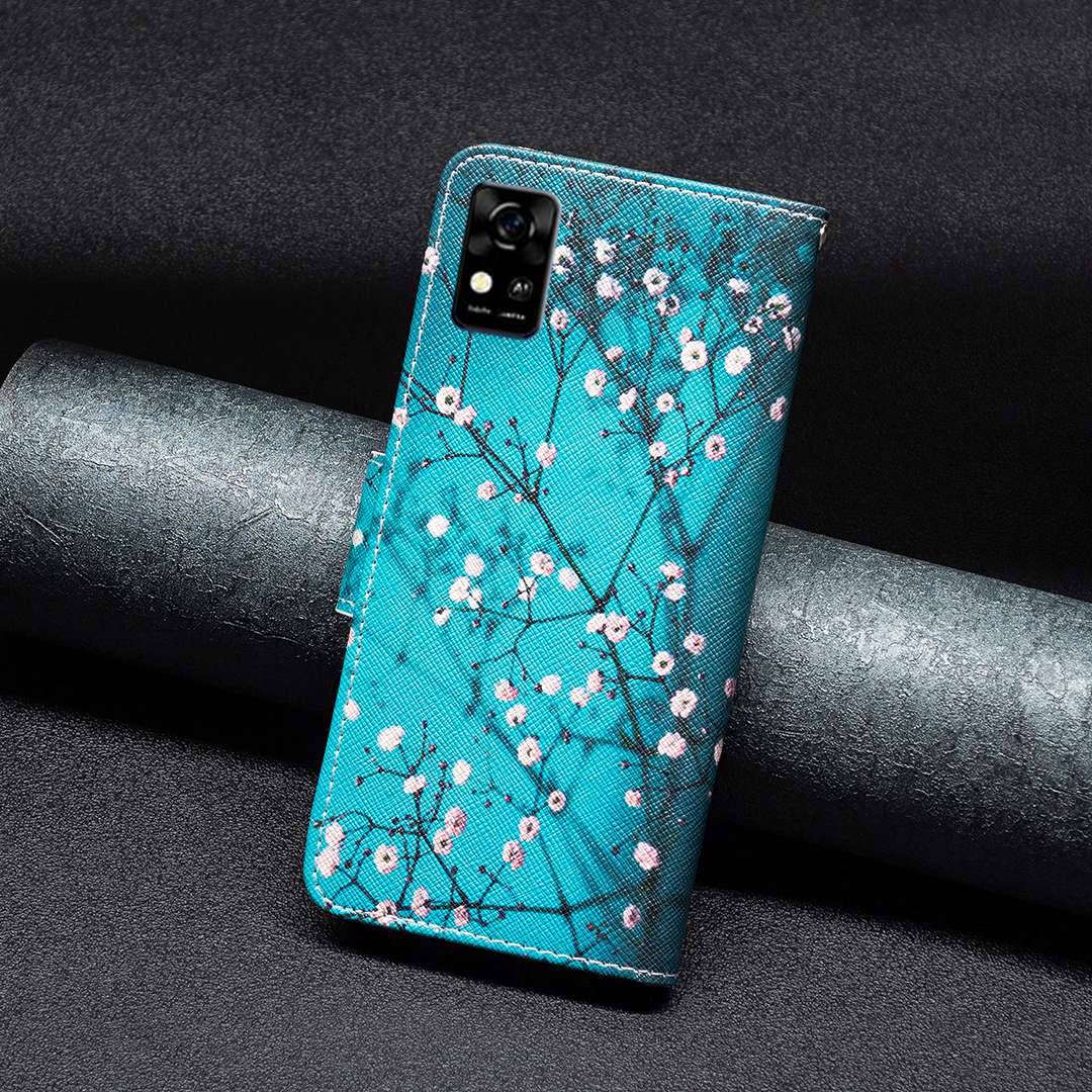 For ZTE Blade A31 BF Pattern Printing Leather Series-1 Beautiful Patterned Phone Case with Adjustable Stand Folio Flip Wallet