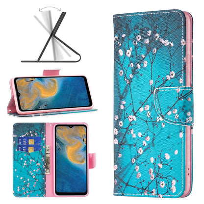 For ZTE Blade A31 BF Pattern Printing Leather Series-1 Beautiful Patterned Phone Case with Adjustable Stand Folio Flip Wallet