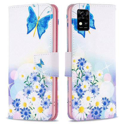 For ZTE Blade A31 BF Pattern Printing Leather Series-1 Beautiful Patterned Phone Case with Adjustable Stand Folio Flip Wallet