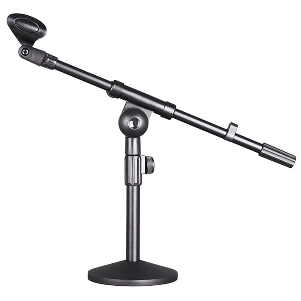 PABIDU HY-211 Desktop Microphone Stand Adjustable Table Mic Holder Bracket with Round Base