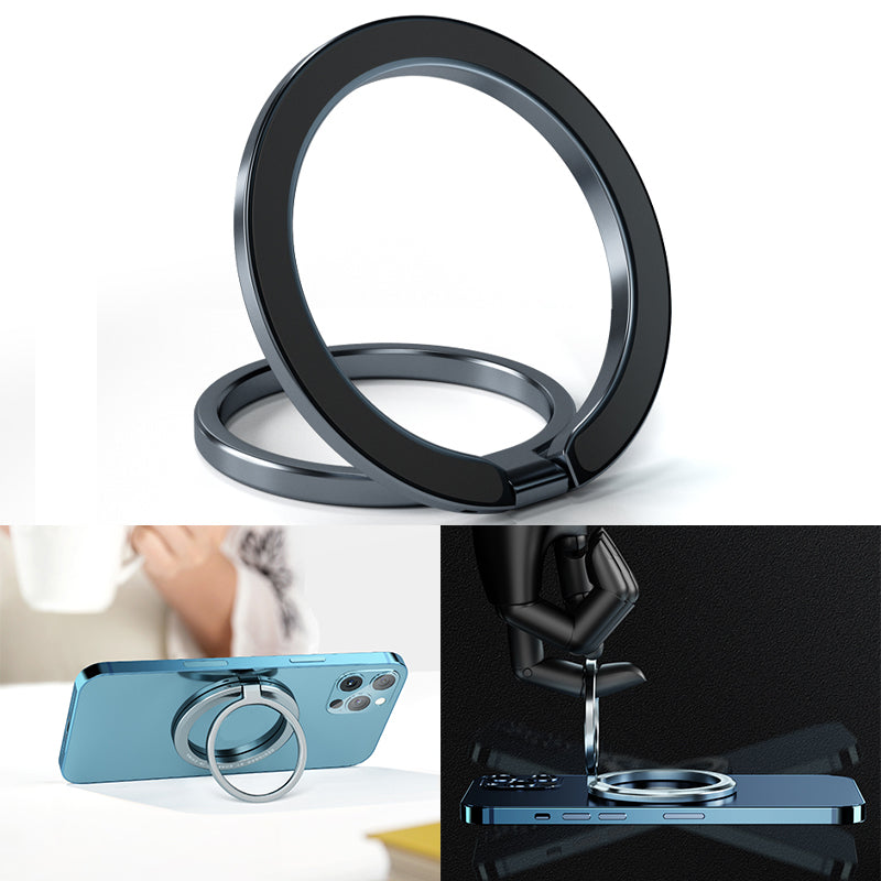 For iPhone 13/12 Series Magnetic Phone Ring Holder Adjustable Finger Ring Grip Cellphone Stand