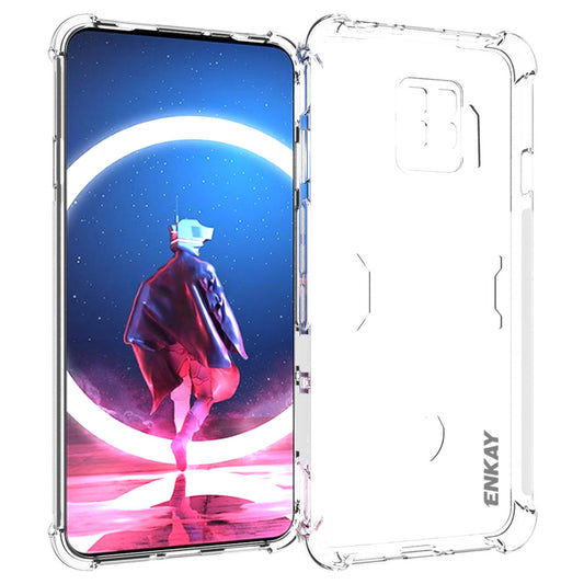 ENKAY HAT PRINCE For ZTE nubia Red Magic 7 Pro Clear TPU Phone Cover Thickened Corners Protective Case with Anti-slip Strip Edge