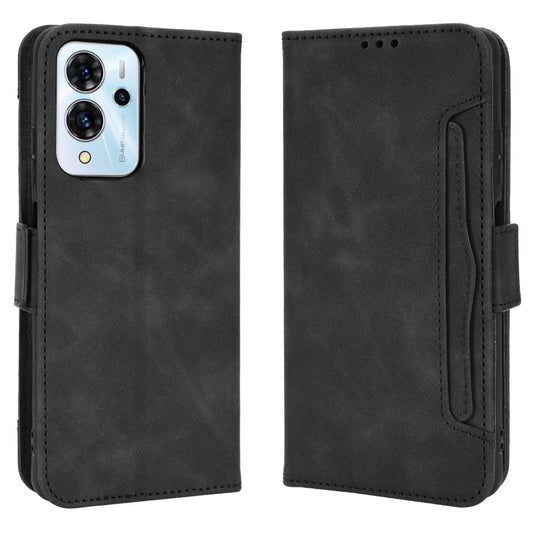 For ZTE Blade V40 Pro Multiple Card Slots Phone Cover Impact Resistant PU Leather Wallet Stand Case