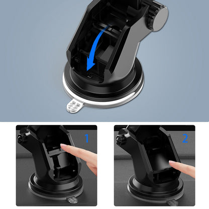 SUMI-TAP STH-S04Y Retractable Magnetic Bracket Car Mount Phone Holder Adjustable Dashboard Phone Stand for Various Mobile Phones