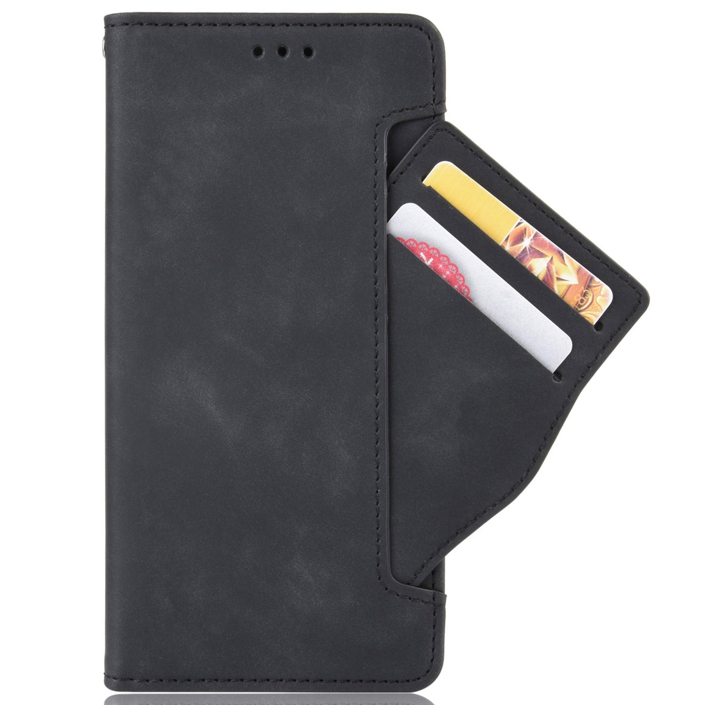 Multiple Card Slots Phone Case for ZTE Blade A52, PU Leather Stand Wallet Double Magnetic Clasp Cover