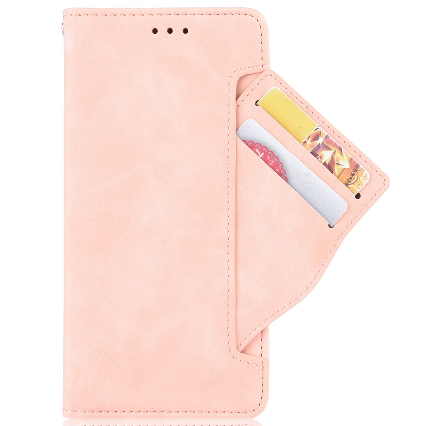 Multiple Card Slots Phone Case for ZTE Blade A52, PU Leather Stand Wallet Double Magnetic Clasp Cover