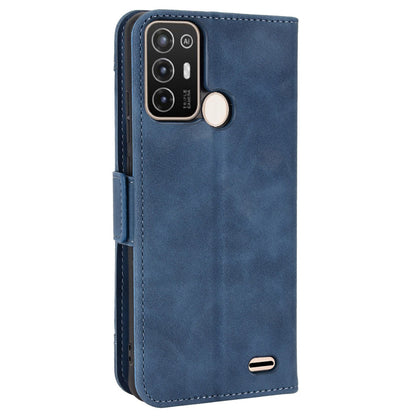 Multiple Card Slots Phone Case for ZTE Blade A52, PU Leather Stand Wallet Double Magnetic Clasp Cover