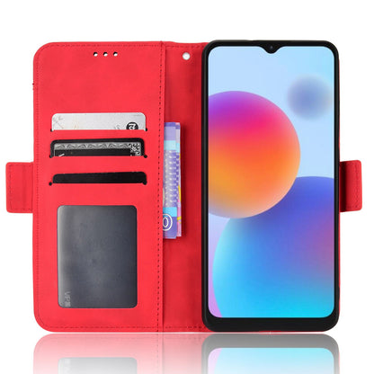 Multiple Card Slots Phone Case for ZTE Blade A52, PU Leather Stand Wallet Double Magnetic Clasp Cover