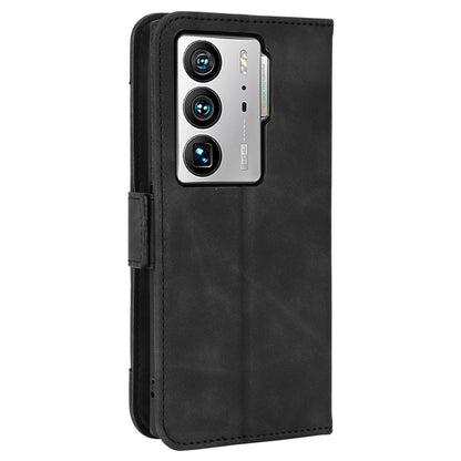 For ZTE Axon 40 Ultra 5G PU Leather Magnetic Clasp Wallet Stand Phone Cover with Multiple Card Slots