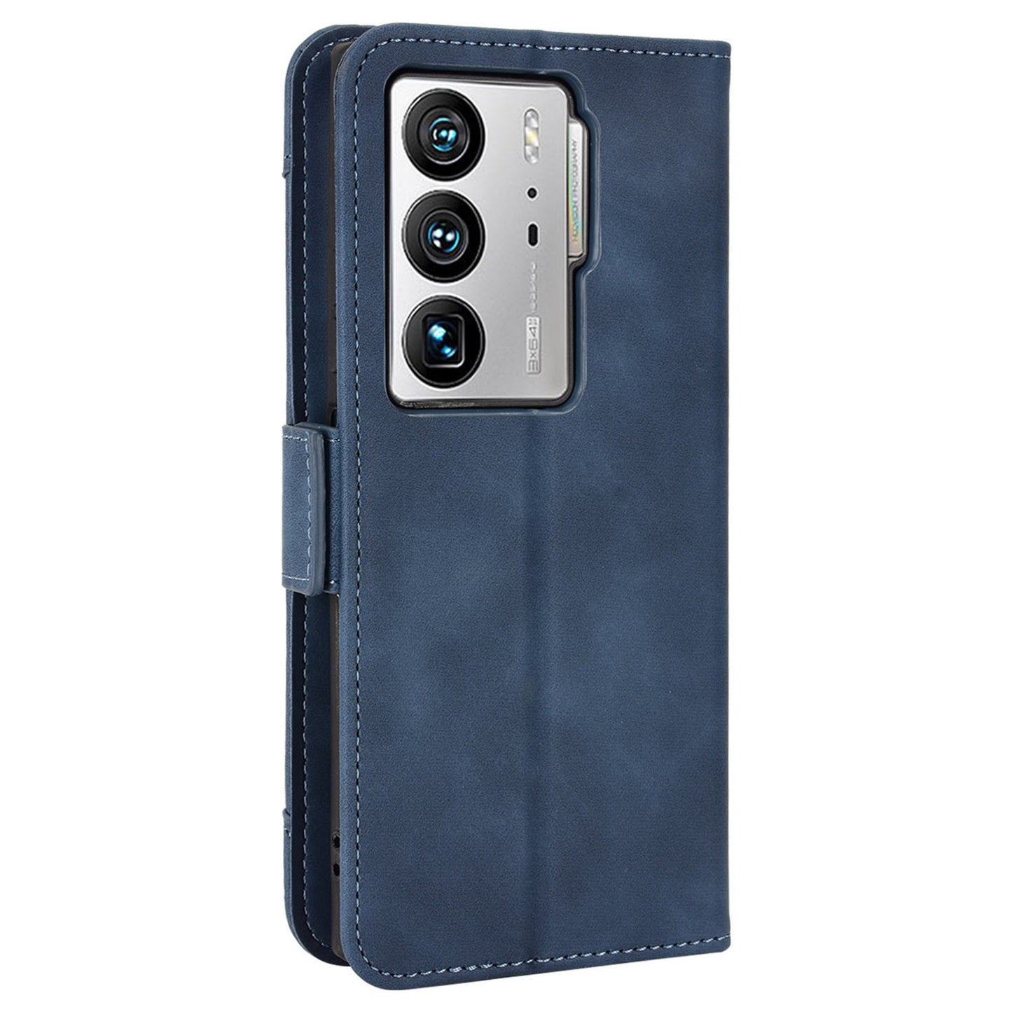 For ZTE Axon 40 Ultra 5G PU Leather Magnetic Clasp Wallet Stand Phone Cover with Multiple Card Slots