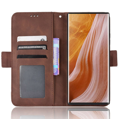 For ZTE Axon 40 Ultra 5G PU Leather Magnetic Clasp Wallet Stand Phone Cover with Multiple Card Slots