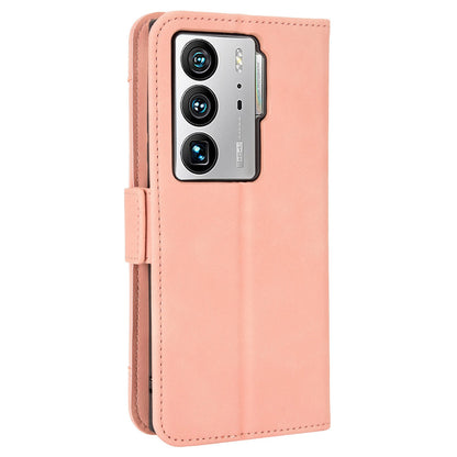 For ZTE Axon 40 Ultra 5G PU Leather Magnetic Clasp Wallet Stand Phone Cover with Multiple Card Slots