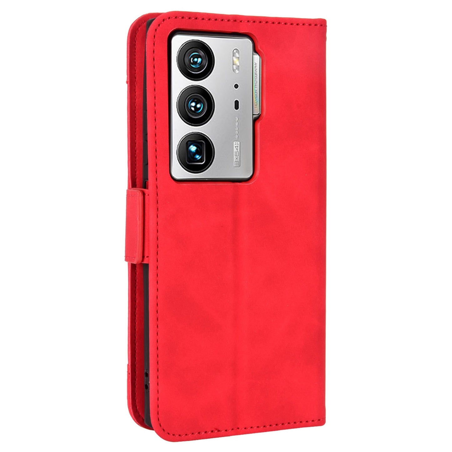 For ZTE Axon 40 Ultra 5G PU Leather Magnetic Clasp Wallet Stand Phone Cover with Multiple Card Slots