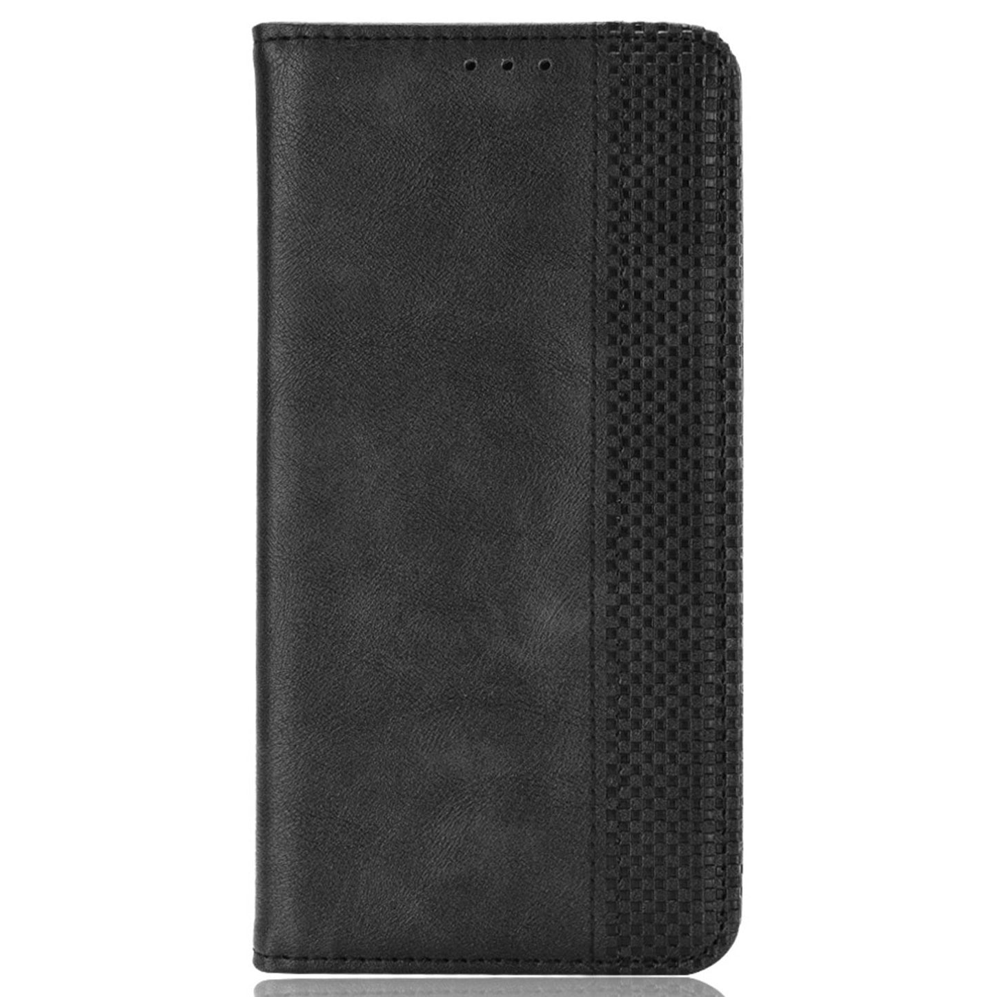 For ZTE Axon 40 Ultra 5G Stand Wallet PU Leather Cover Magnetic Auto Closure Retro Texture Phone Case