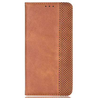 For ZTE Axon 40 Ultra 5G Stand Wallet PU Leather Cover Magnetic Auto Closure Retro Texture Phone Case