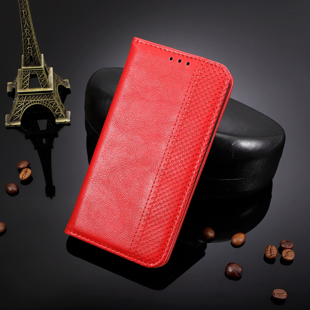 For ZTE Axon 40 Ultra 5G Stand Wallet PU Leather Cover Magnetic Auto Closure Retro Texture Phone Case