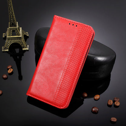 For ZTE Axon 40 Ultra 5G Stand Wallet PU Leather Cover Magnetic Auto Closure Retro Texture Phone Case