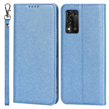 For ZTE Libero 5G II Anti-scratch PU Leather Silk Texture Phone Case Stand Wallet Full Protection Mobile Phone Cover with Strap