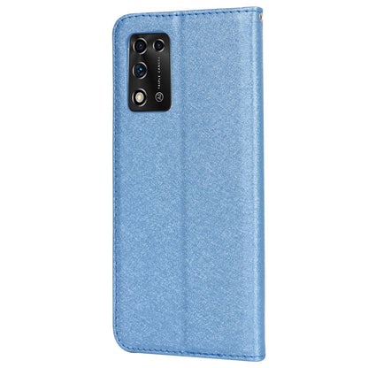 For ZTE Libero 5G II Anti-scratch PU Leather Silk Texture Phone Case Stand Wallet Full Protection Mobile Phone Cover with Strap