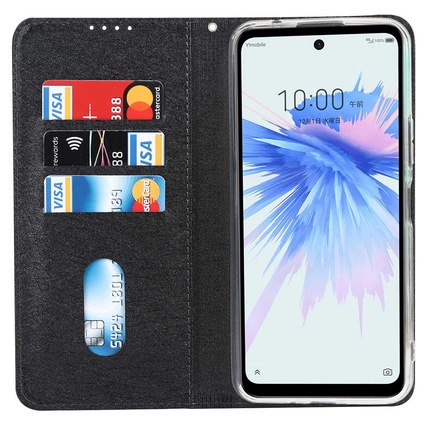 For ZTE Libero 5G II Anti-scratch PU Leather Silk Texture Phone Case Stand Wallet Full Protection Mobile Phone Cover with Strap