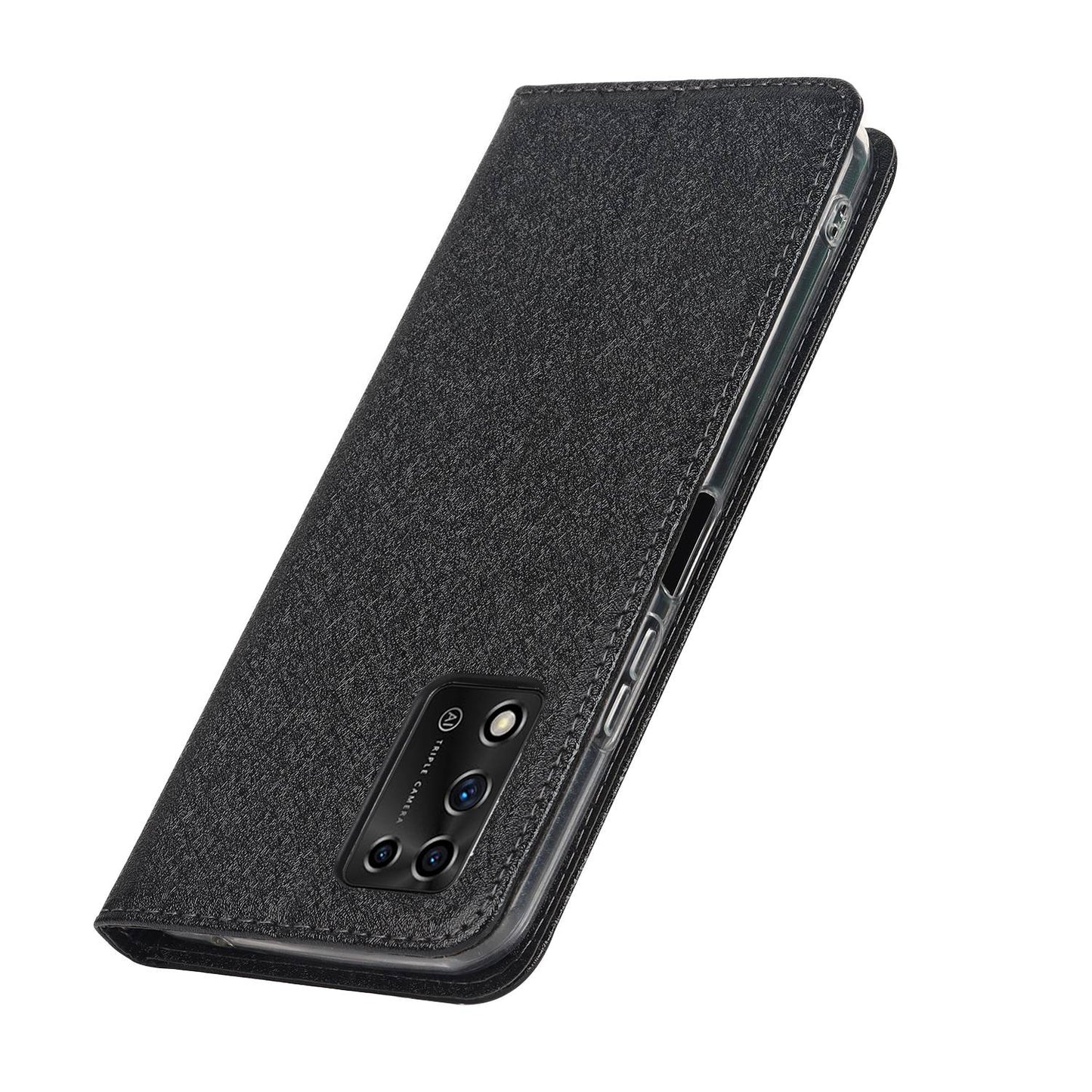 For ZTE Libero 5G II Anti-scratch PU Leather Silk Texture Phone Case Stand Wallet Full Protection Mobile Phone Cover with Strap