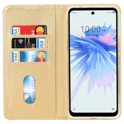 For ZTE Libero 5G II Anti-scratch PU Leather Silk Texture Phone Case Stand Wallet Full Protection Mobile Phone Cover with Strap