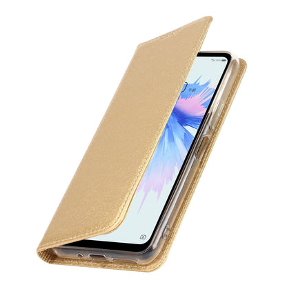 For ZTE Libero 5G II Anti-scratch PU Leather Silk Texture Phone Case Stand Wallet Full Protection Mobile Phone Cover with Strap