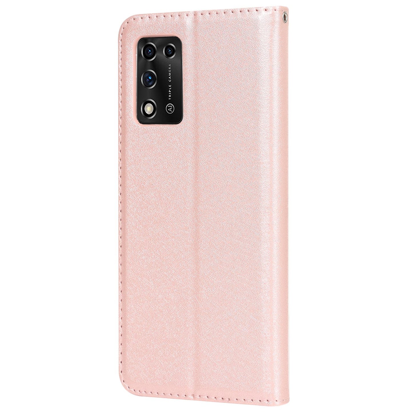 For ZTE Libero 5G II Anti-scratch PU Leather Silk Texture Phone Case Stand Wallet Full Protection Mobile Phone Cover with Strap