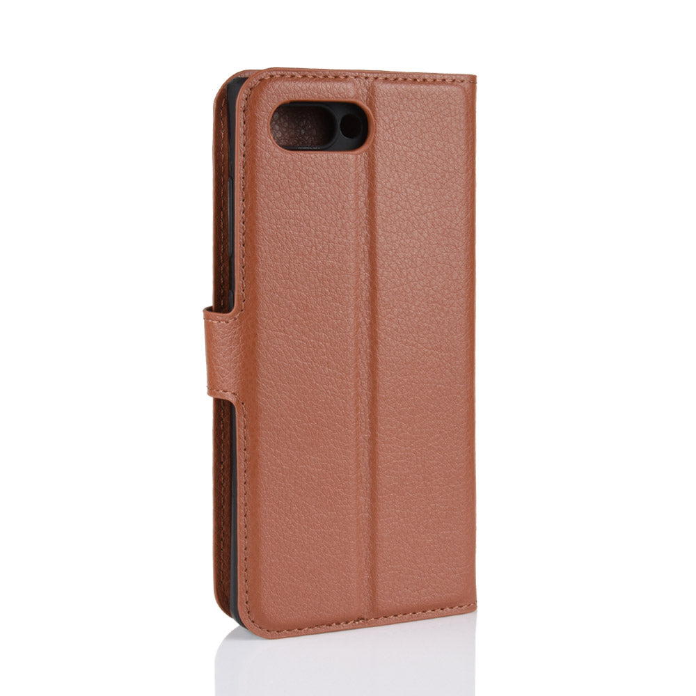 Litchi Texture Wallet Stand Leather Phone Case for BlackBerry Key2